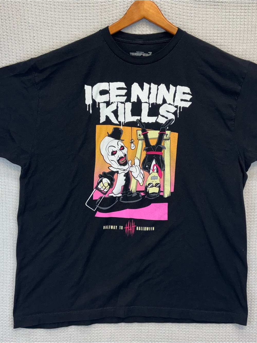 Ice Nine Kills x Terrifier 3 Halfway To Halloween Art Clown Shirt Horror XXL - Picture 1 of 5